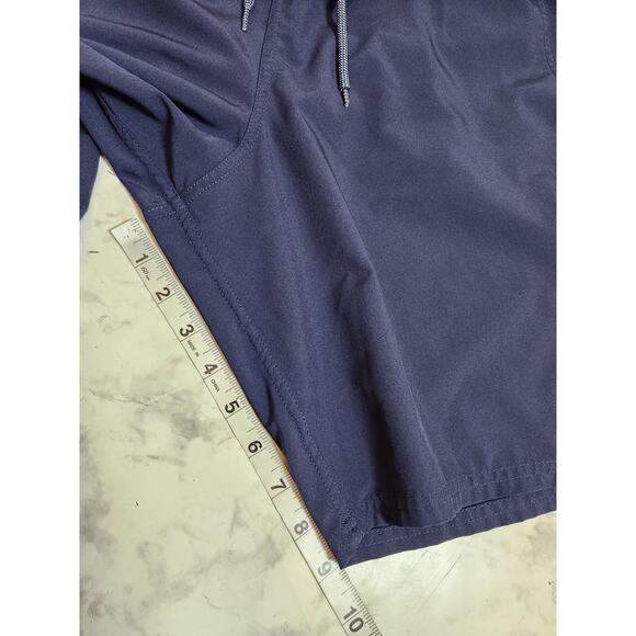 Nike Mens Navy Blue Solid Elastic Waist High Rise Trunks Swim Shorts Size Medium - Picture 7 of 7